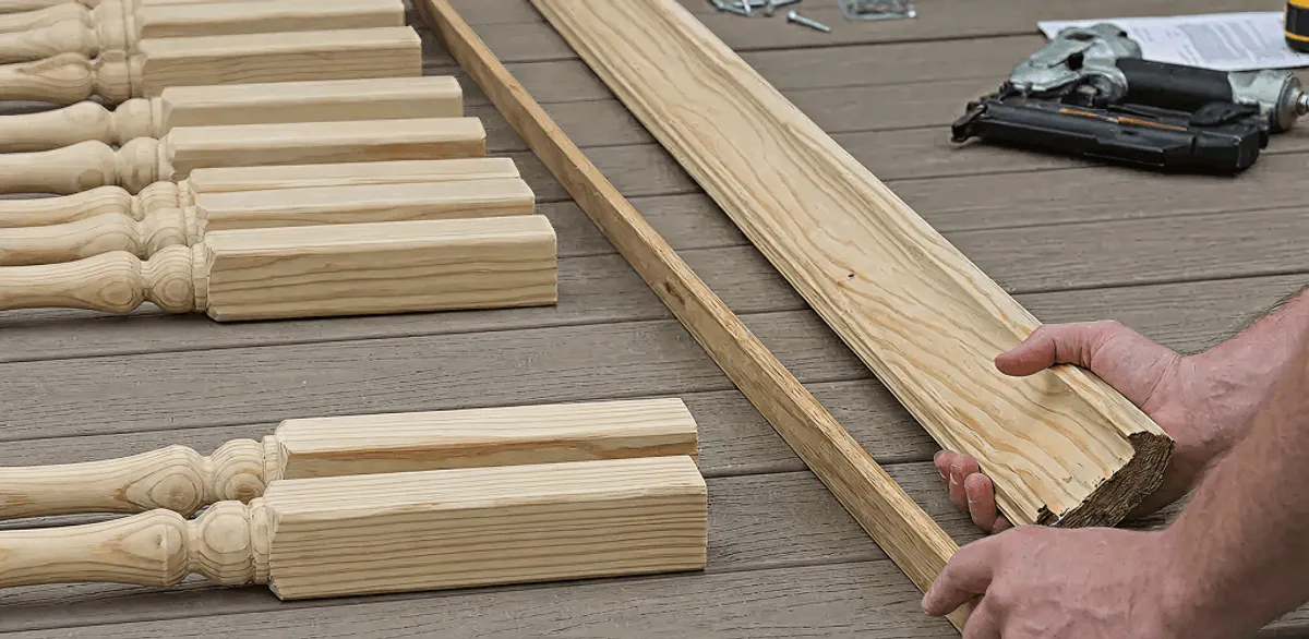 Handrail installation materials and wood components for stair rail work in St Paul, MN